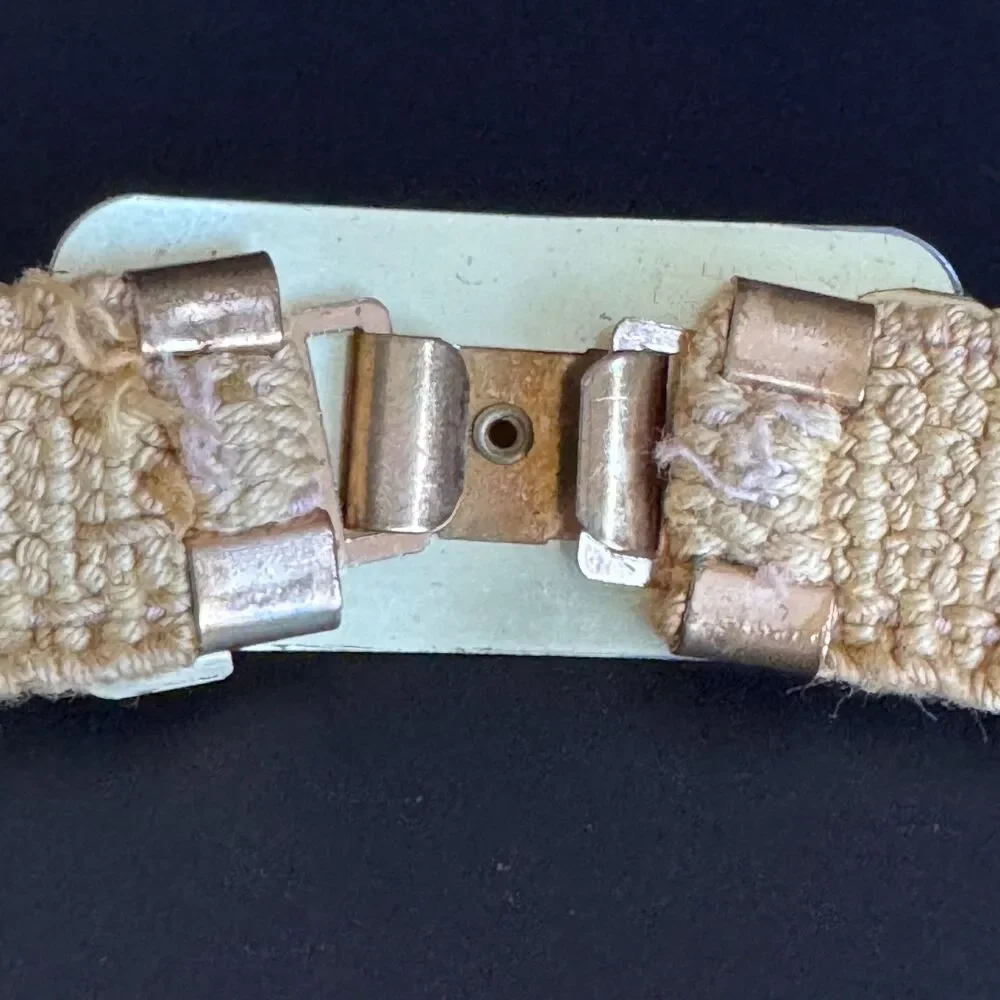 Unique Gold-Tone Fish-Scale Stretch Belt Vintage Statement Belt (70s/80s Style)